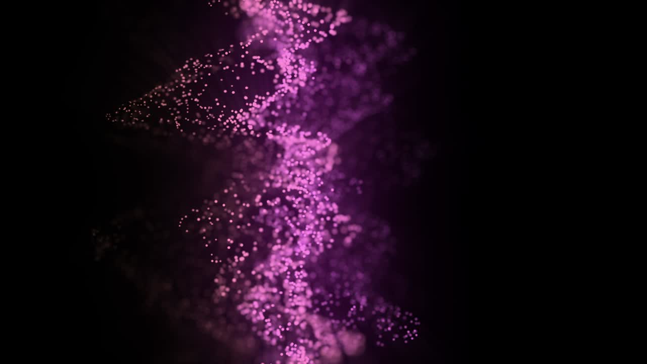 추상적인 밝은 네온 입자 회전 운동 배경 루프