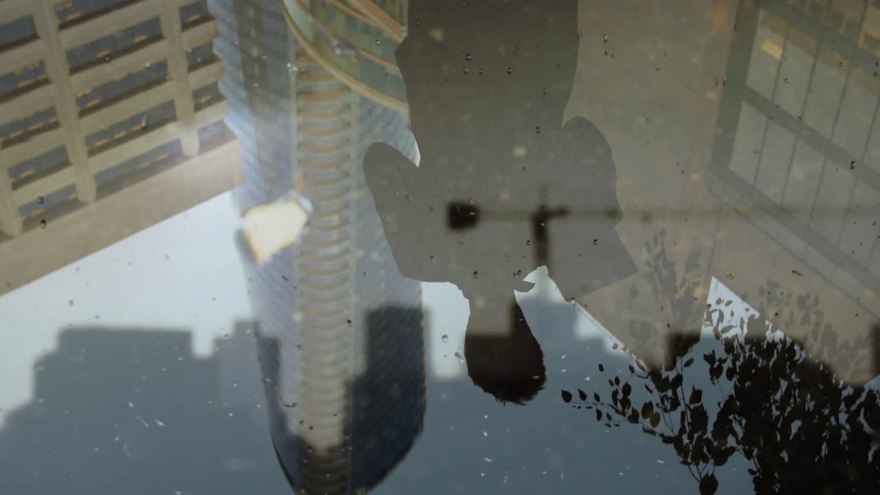 현대 건물 에 있는 도시 풍경 4k