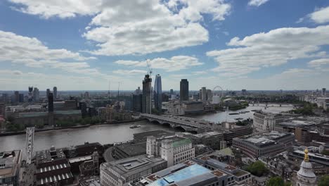 the river thames view from st. paul's catherdral, central urban london landscape
