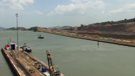 exiting the pedro miguel locks chamber, panama canal