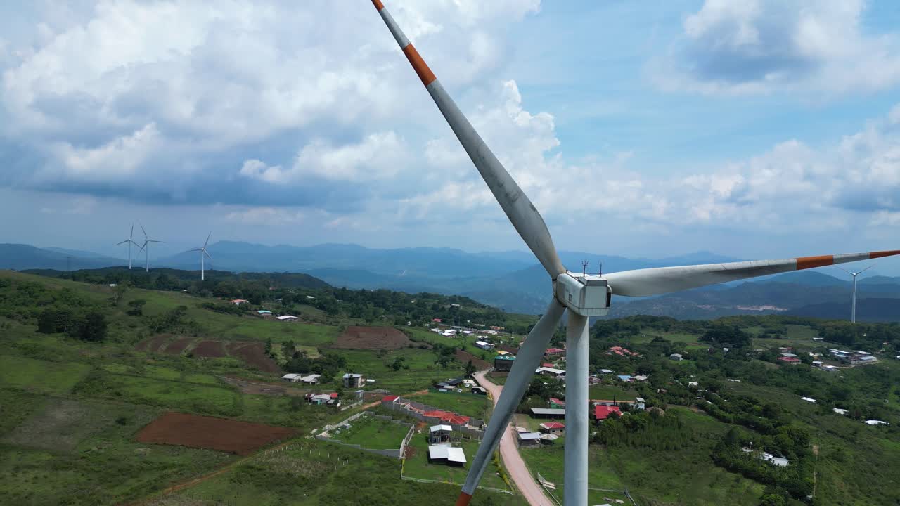 Wind Turbine in rural Landscape, Honduras, Sustainable Energy Development