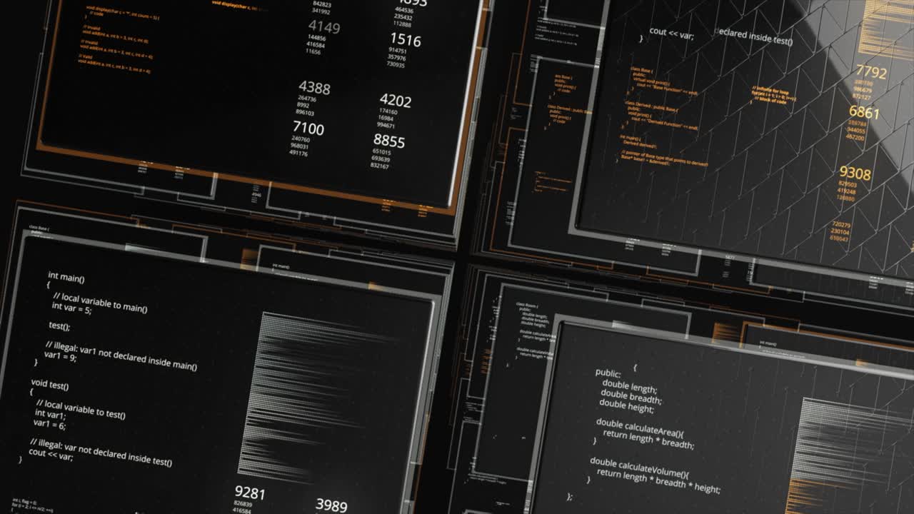 Futuristic Digital Interface Screens