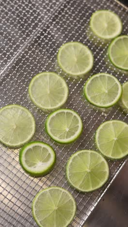 drying lime slices