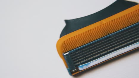 cassette for man shaving razor on clean white background