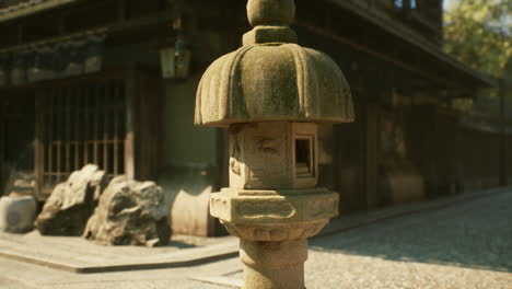 stone lantern in a japanese garden