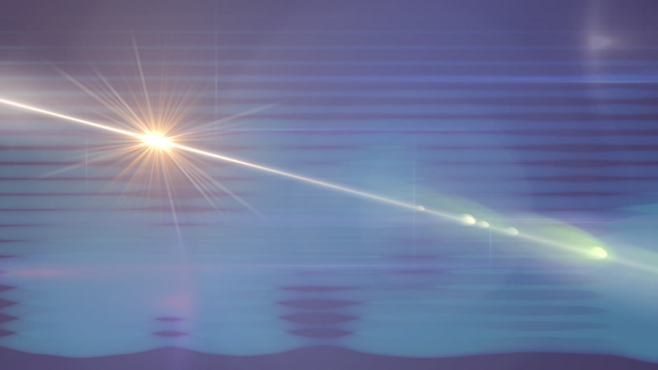 춤추는 사람들의 실루에 대한 분홍색 빛의 트레일의 디지털 애니메이션