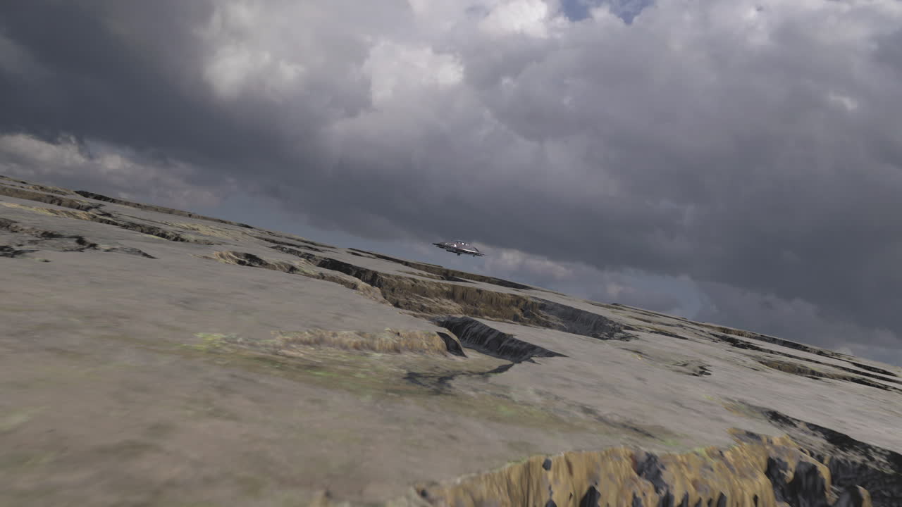 이상한 풍경 위의 ufo