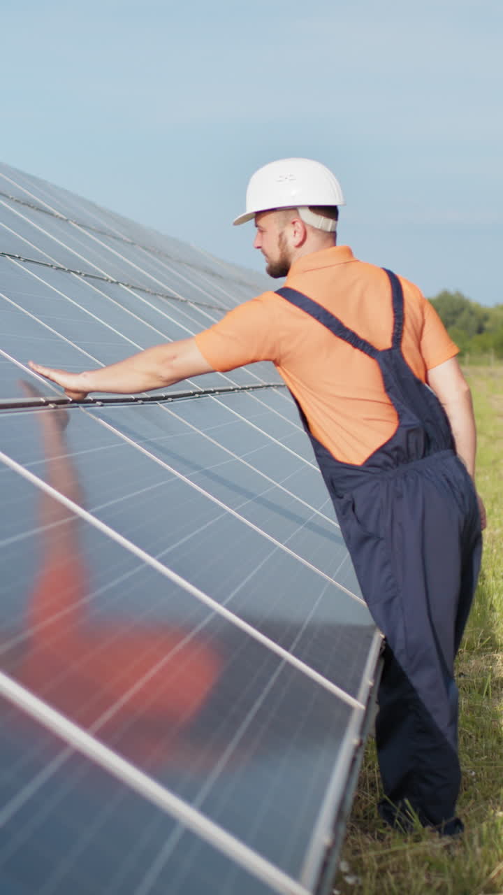 Solar panel inspection vertical video