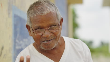 portrait of an elderly indian man