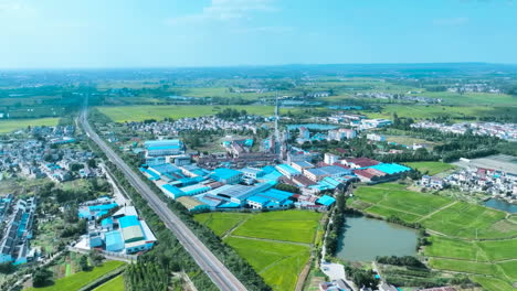 Aerial View of Industrial Area in Rural China