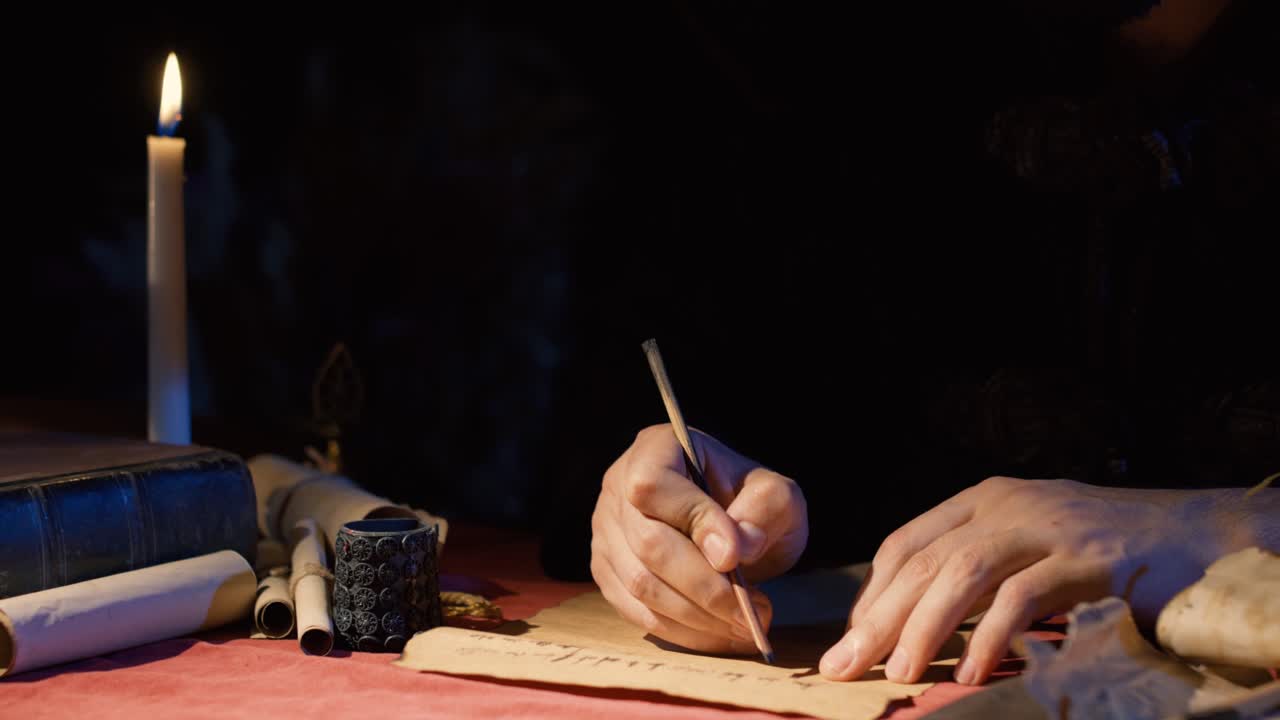 오래된 역사적인 필기, 역사적인 물건, 역사적인 장면.