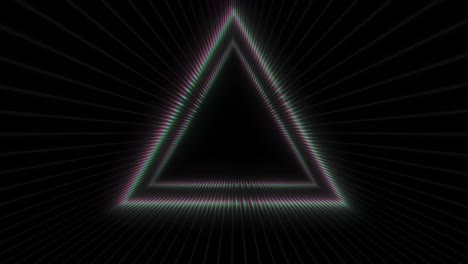 Analog Abstract Tempo Driven Triangle Tunnel Loop with Scanlines