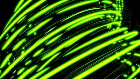 líneas brillantes verdes abstractas