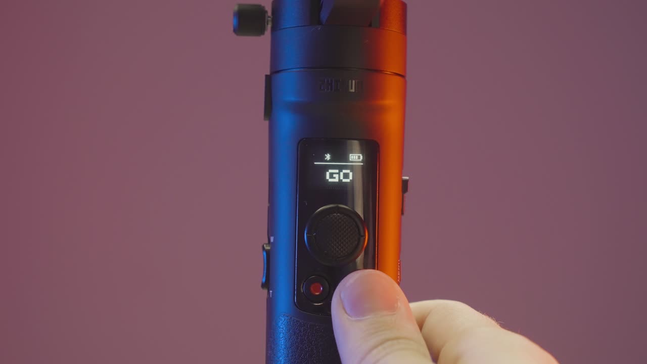 Hand Operating a Smartphone Gimbal