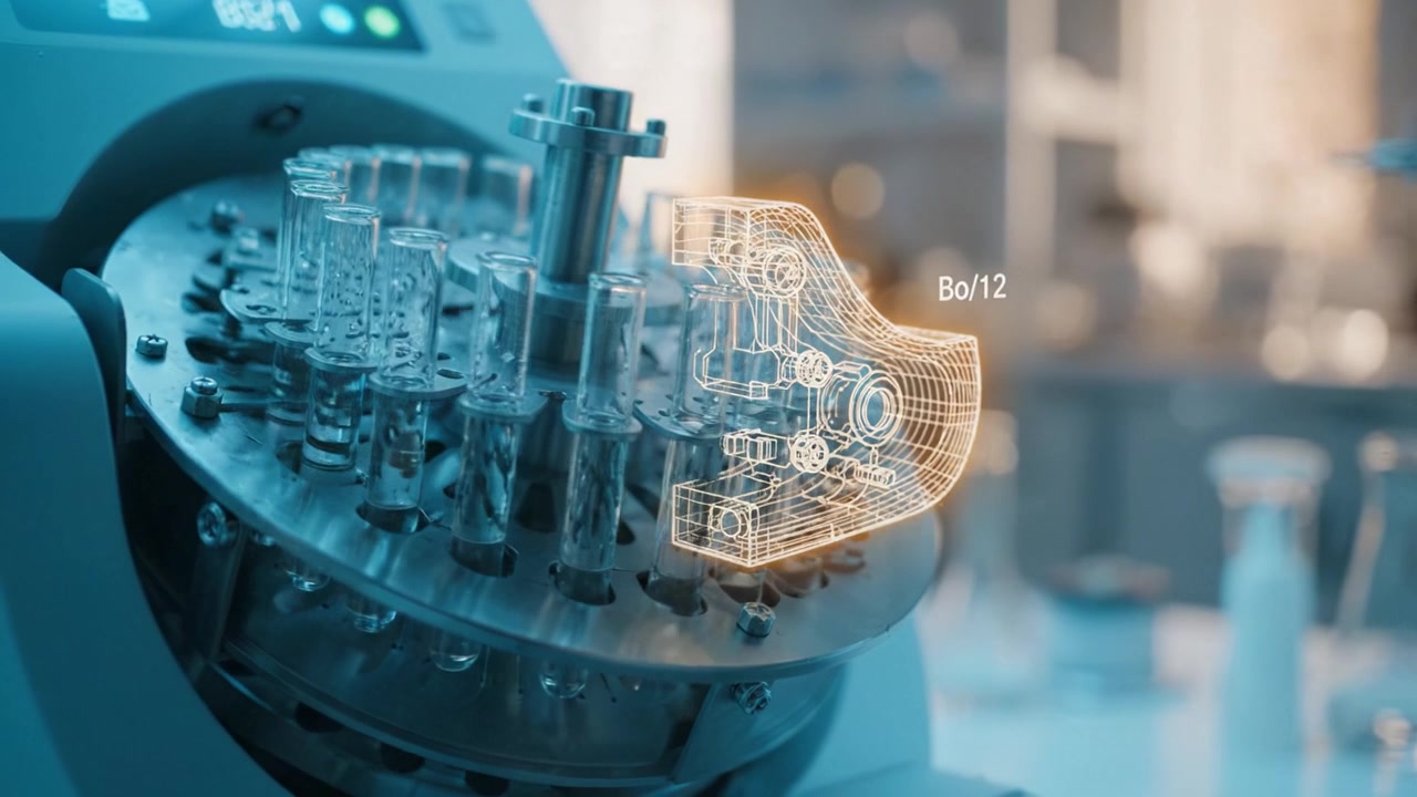 Peralatan Laboratorium Canggih dengan Hamparan Model 3D: Menjelajahi Desain dan Fungsionalitas Perangkat Analitis Modern dalam Lingkungan Berteknologi Tinggi