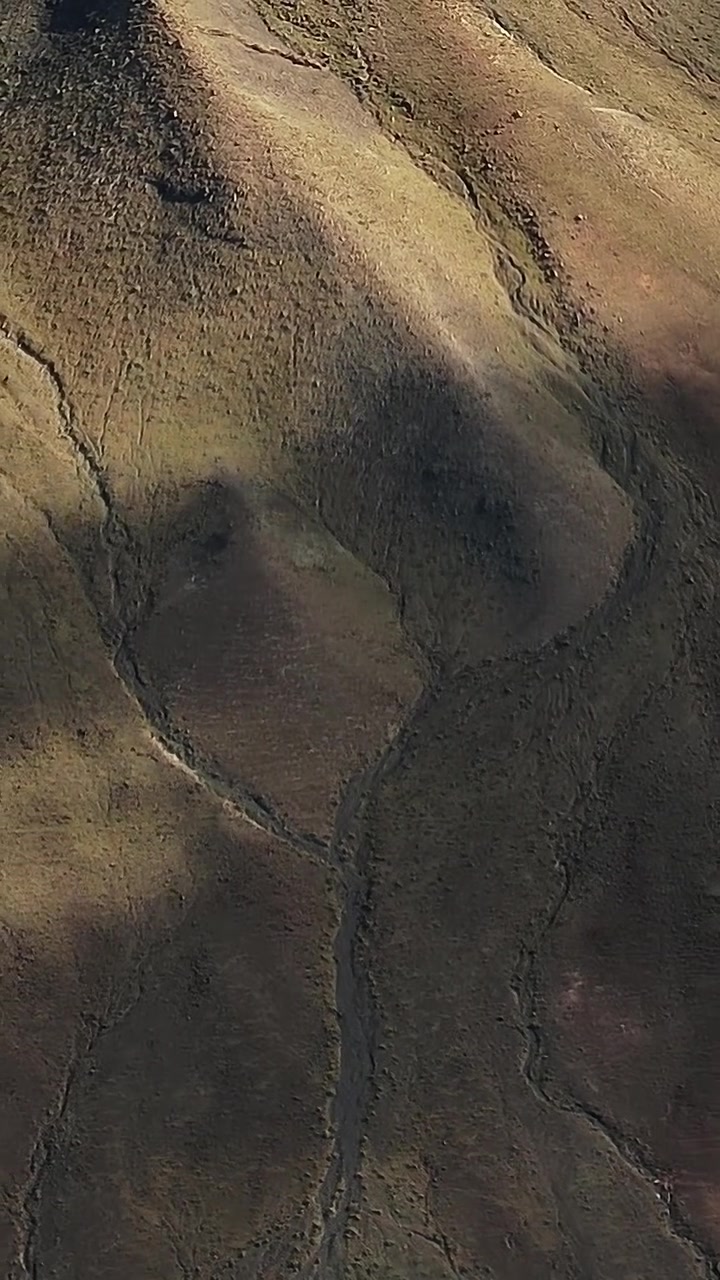 Exploring the natural landscape of Fuerteventura from above in Spain