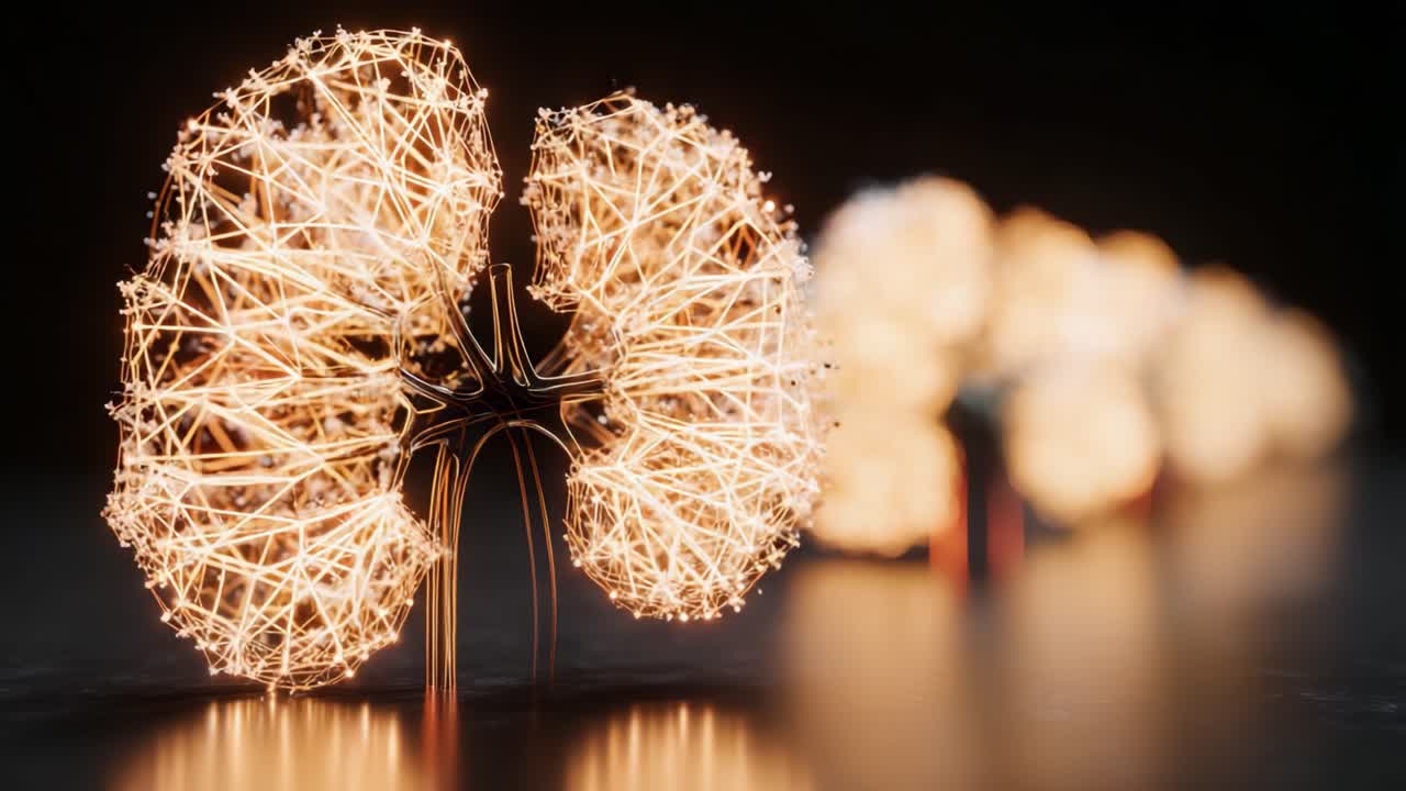 Captivating Visuals of an Innovative Art Piece Featuring Neon-Glowing Trees Designed with Intricately Wired Branches and a Stunning Background
