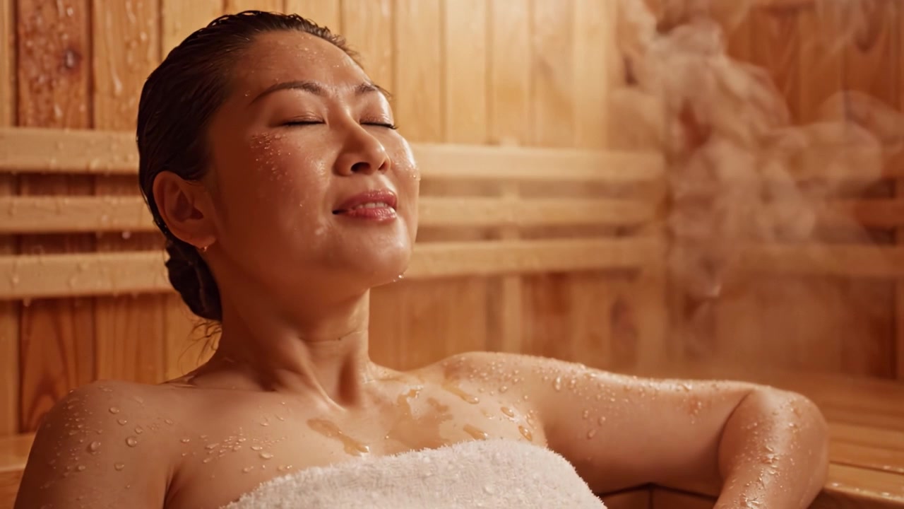 Relax in sauna: Abbracciare la tranquillità e il benessere in un'atmosfera serena con calore, vapore e un ambiente rilassante per il massimo comfort.