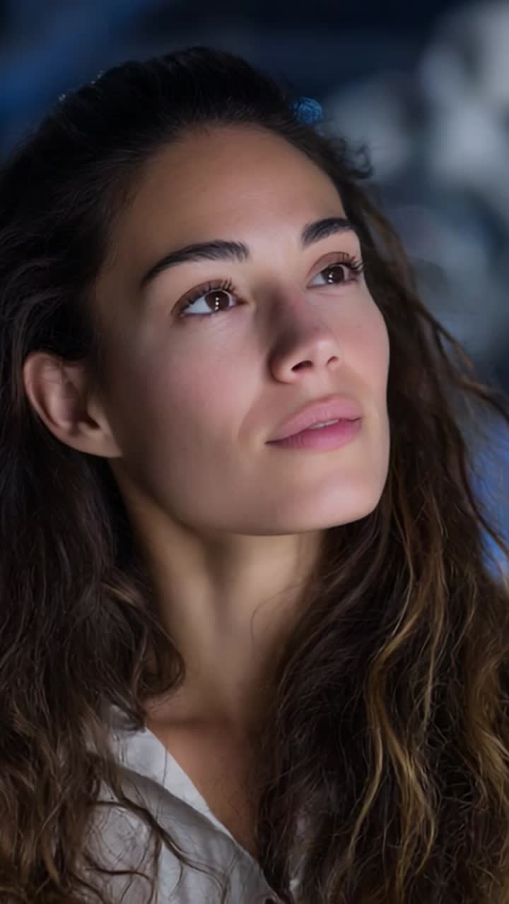 A contemplative woman gazing thoughtfully into the distance, capturing a moment of introspection and serenity, framed by a softly blurred background