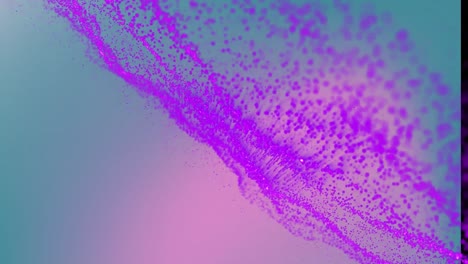 Animation-of-purple-neon-mesh-moving-on-pink-to-blue-background