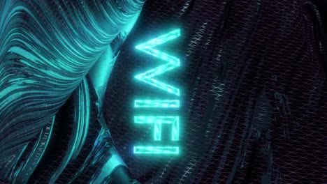 glowing wifi letters with dark background, vertical motion graphics