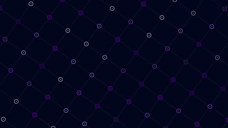 big green neon rings and dots pattern with grid lines