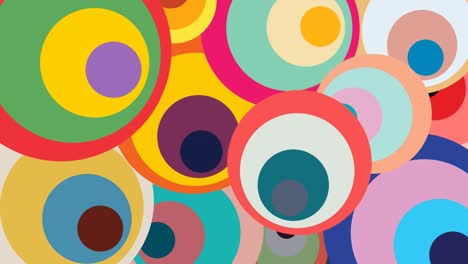 animated background with circles. geometric illustration in circular motion