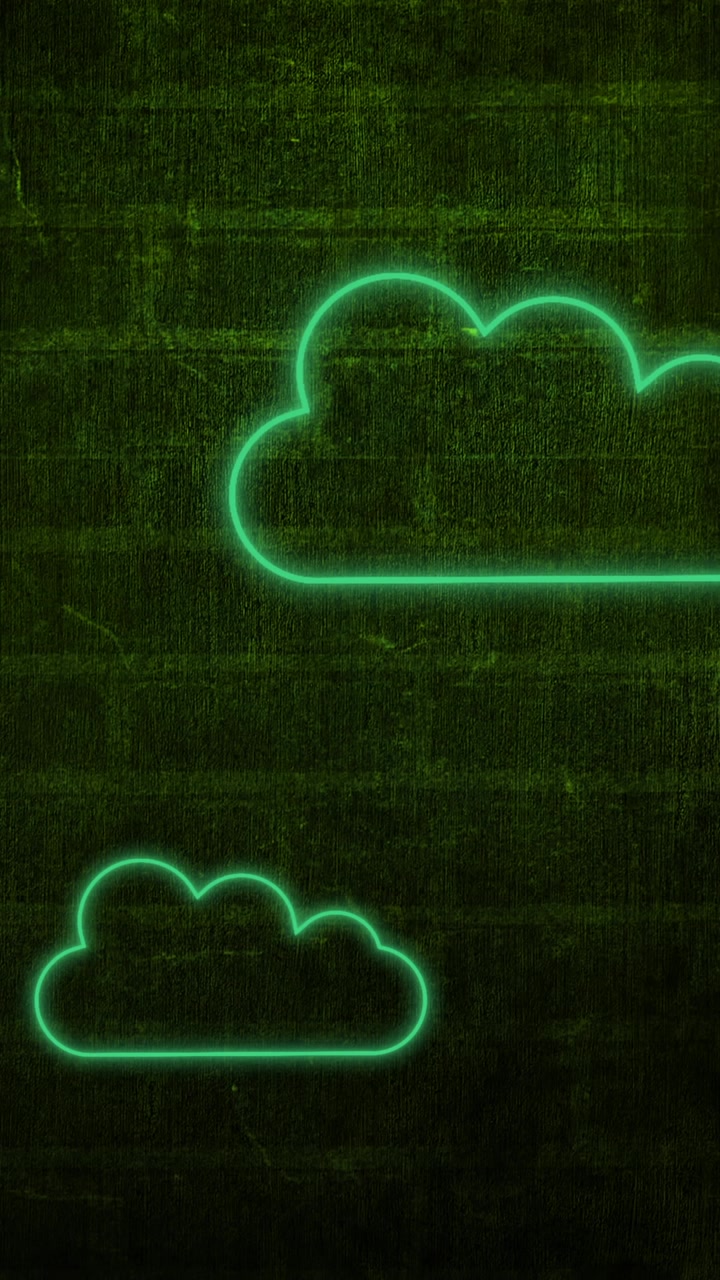 Animation of clouds on brick background