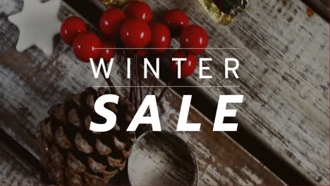 digitally generated video of winter sale 4k