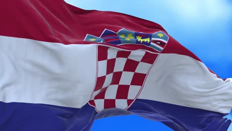 seamless loop of croatian flag.
