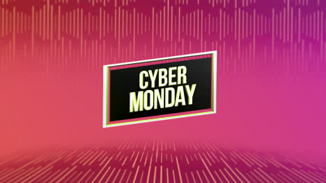 cyber monday on red geometric simple pattern with gradient color