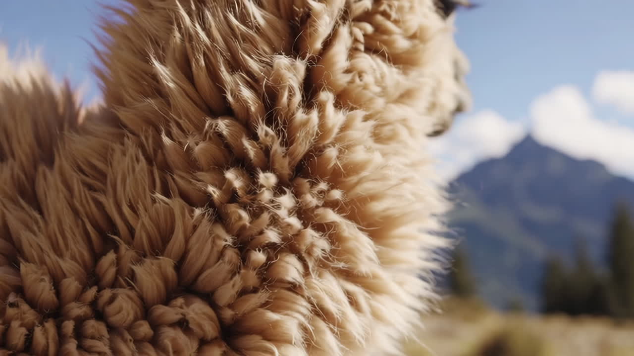 산에 있는 라마