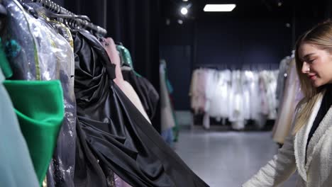 woman shopping for dresses