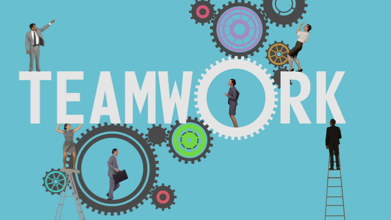 사업가들이 달리고 을 돌리고 있습니다.