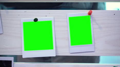 el cuadro de la foto con fondo verde
