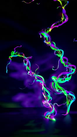 abstract neon glowing fluid art