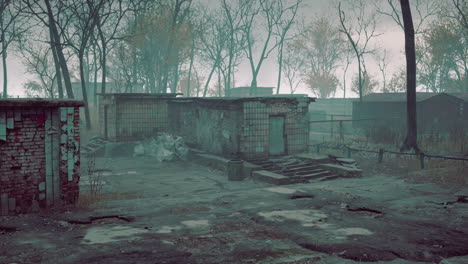 old and abandoned buildings in a small town