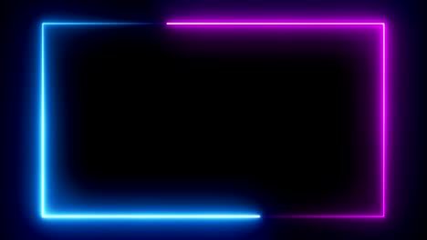 light glowing neon shape animation