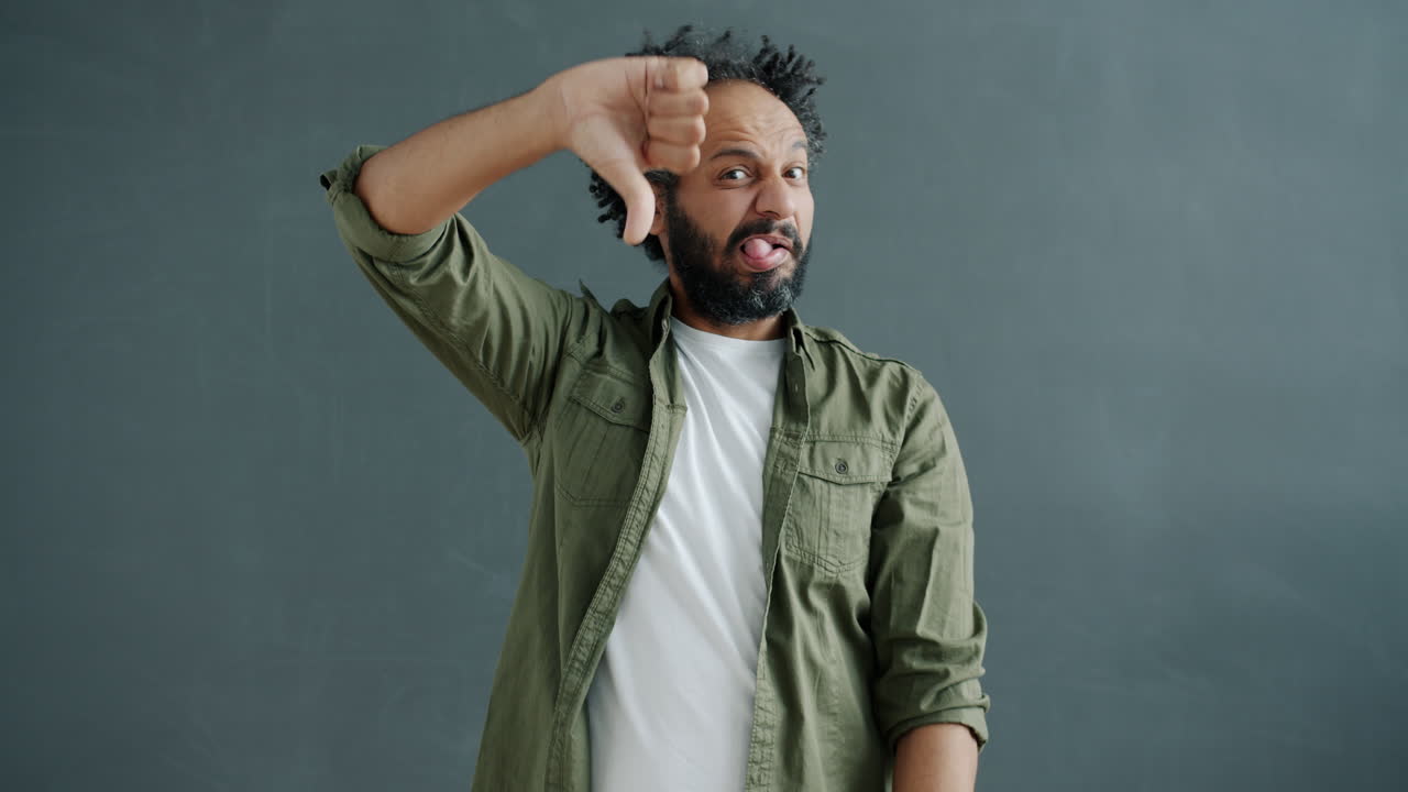 Man expressing disapproval