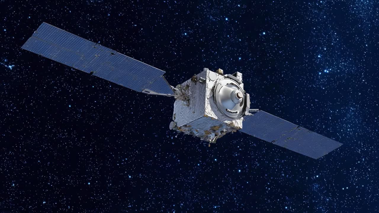 Exploring the Cosmos: Captivating Views of a Satellite in Space Surrounded by a Vast Starscape