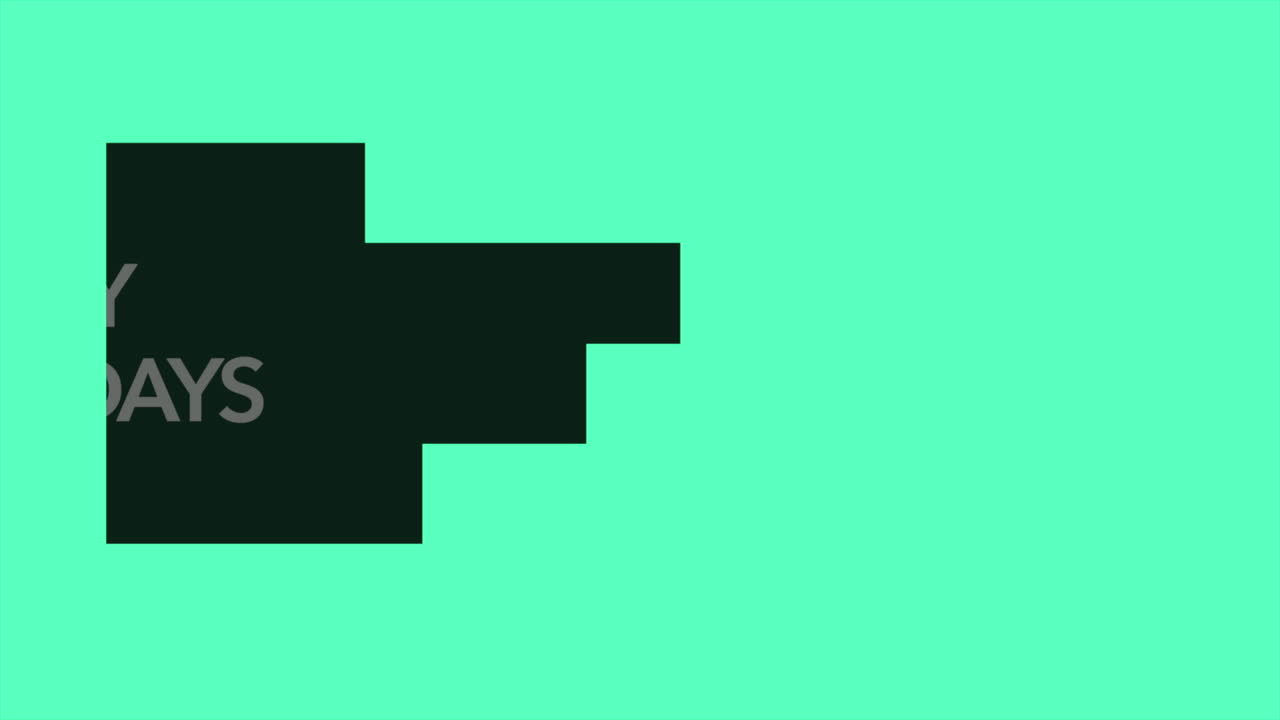 Festive black and green Happy Holidays greeting