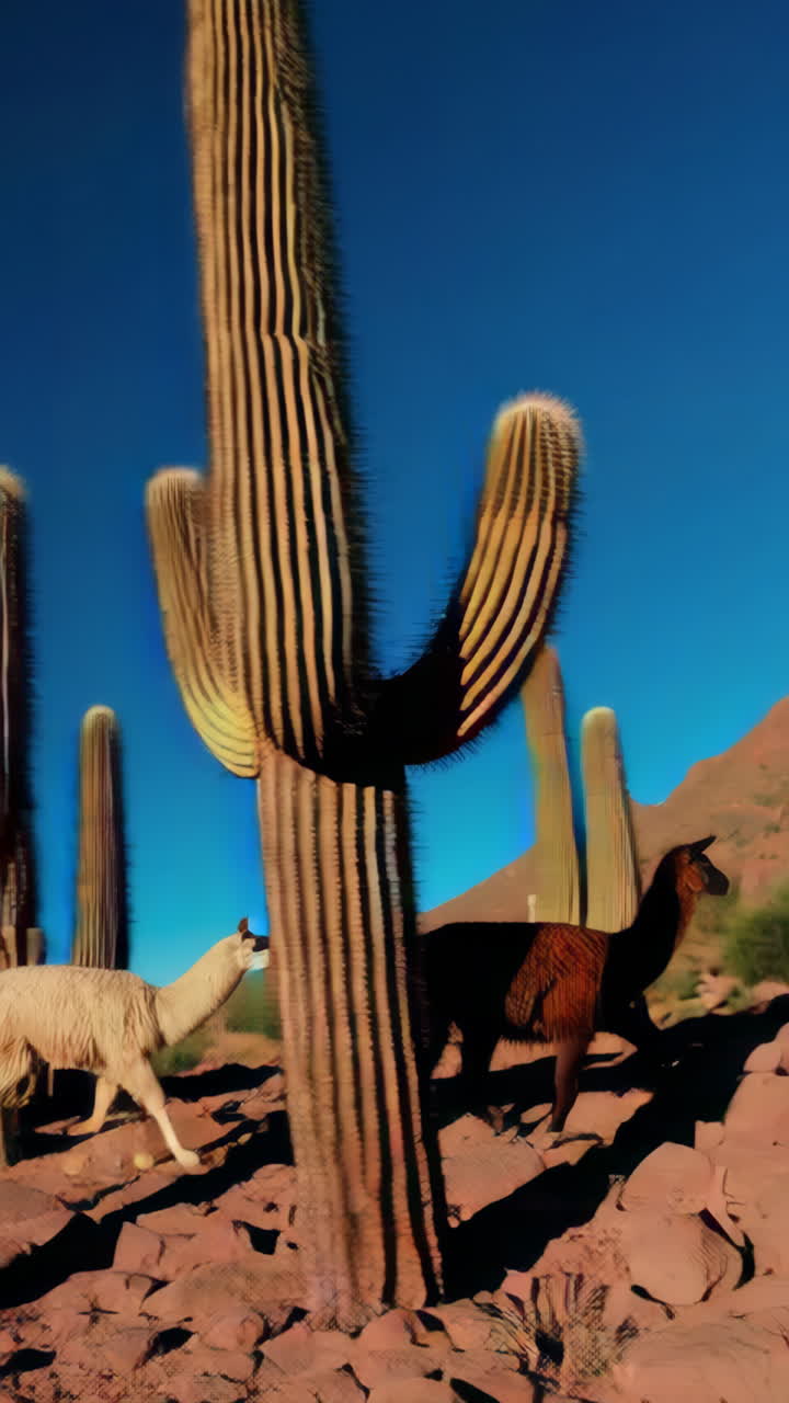 Llamas in the Atacama Desert