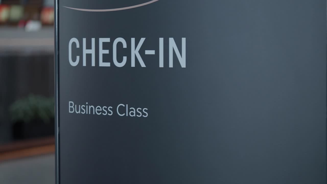 Check-in Sign for Business Class