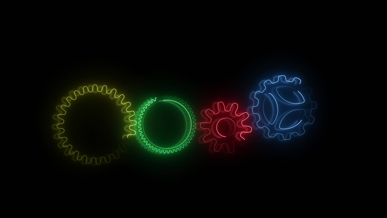 Ingranaggi rotanti, che mostrano uno sfondo di innovazione meccanica, con ruote dentate girevoli.