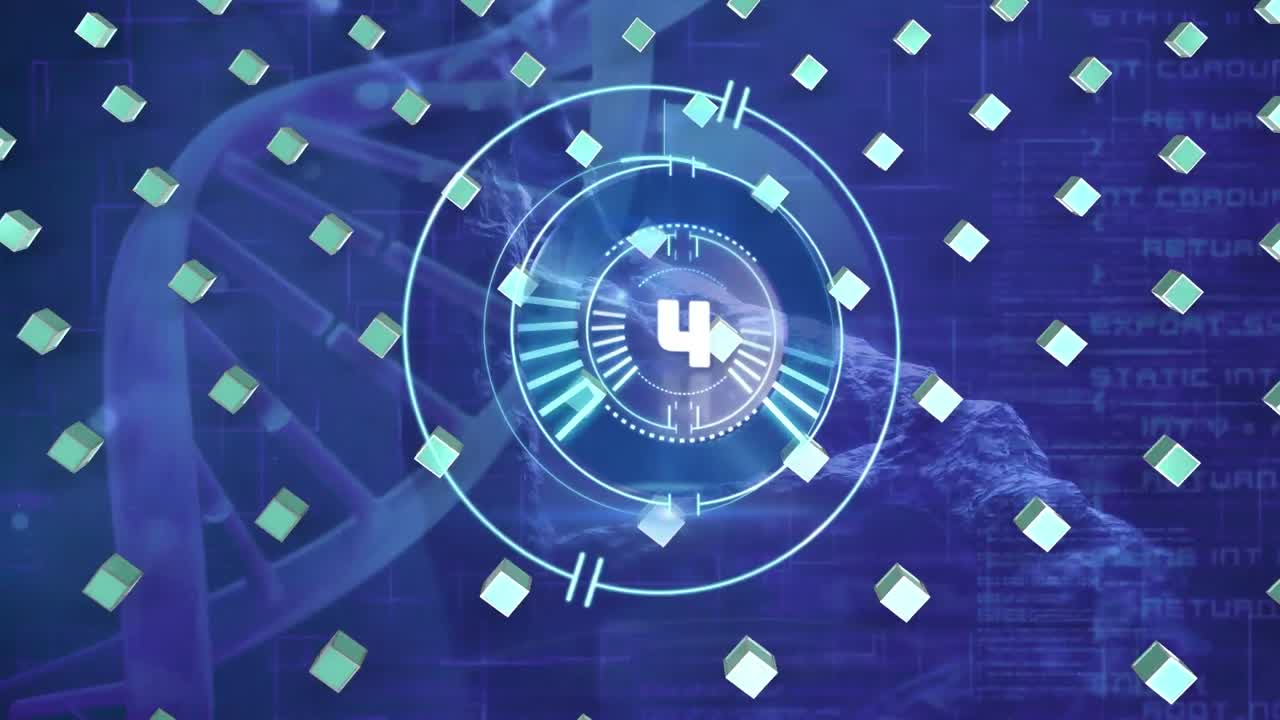 Animation of clock over science data processing
