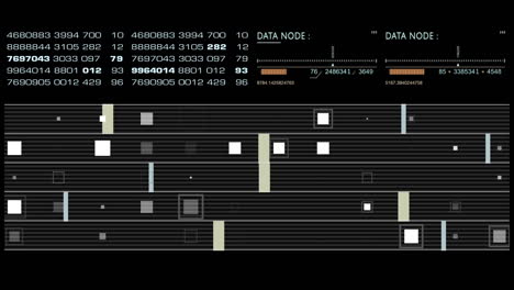 futuristic source code digital data telemetry motion graphic display screen with user interface display for digital background computer desktop display screen