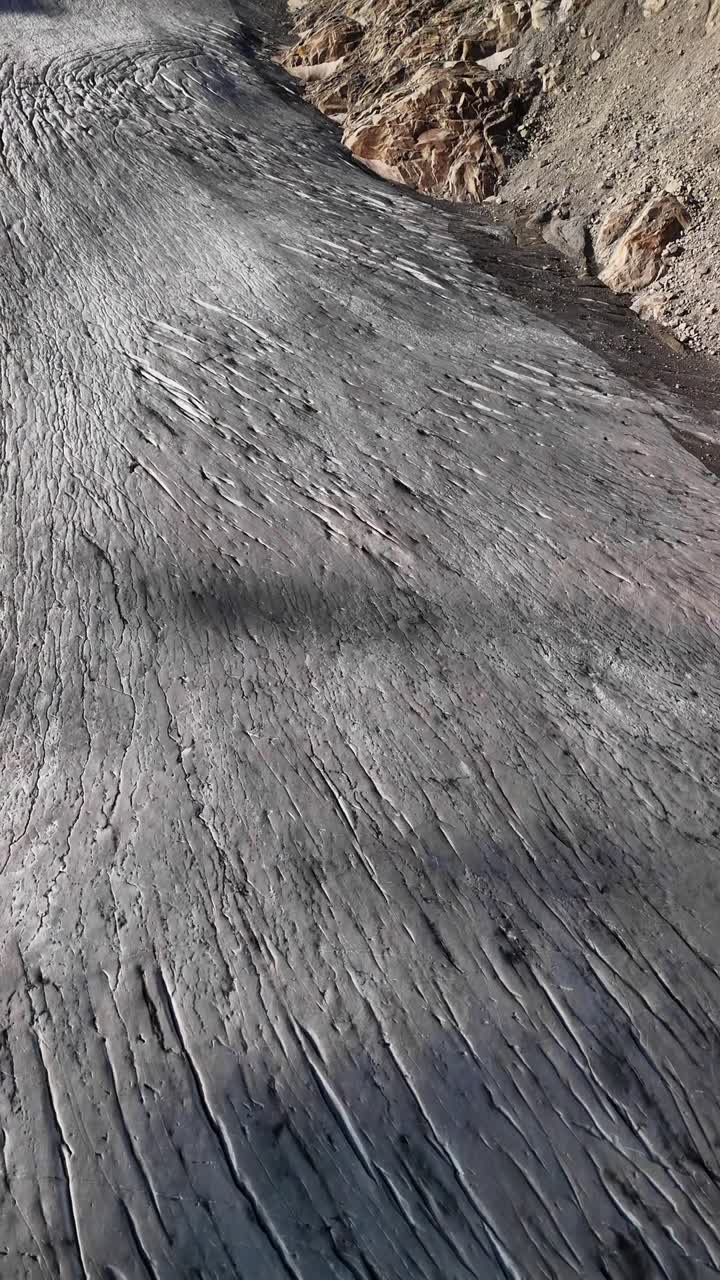 Rhône Glacier Switzerland in the Swiss Alps Rhonegletscher, aerial drone Europe alpine region