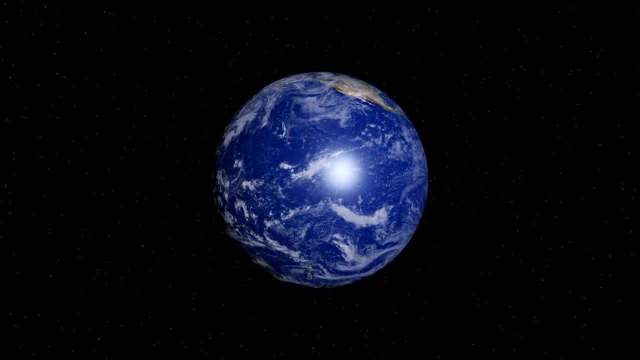 우주에서 지구를 보는 시각, 낮과 밤, 태양의 움직임, 루프