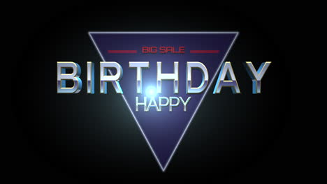 Happy-Birthday-with-neon-triangle-in-80s-style