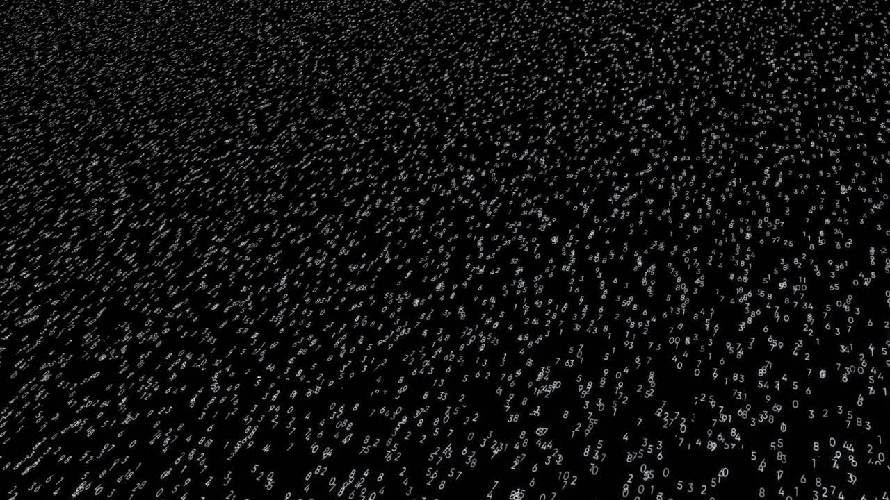 Abstract Numbers Falling